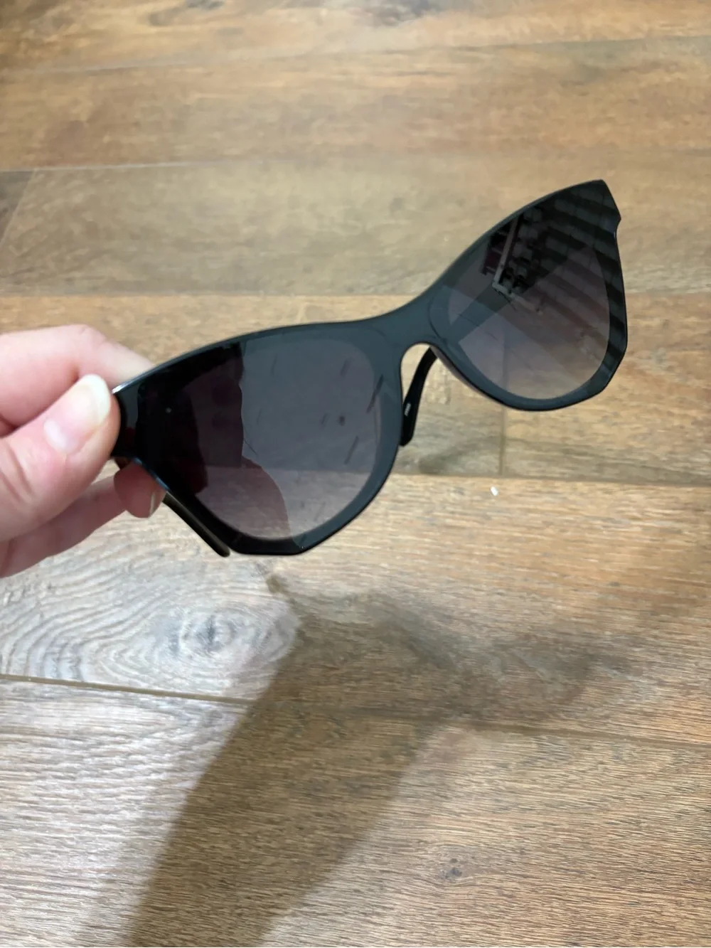 KREWE Aubry Nylon Sunglasses Black Shadow Cat Eye Designer